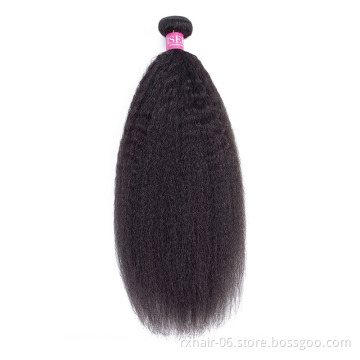 Wholesale Cuticle Aligned Brazilian Kinky Straight Yaki Virgin Human Hair Weave